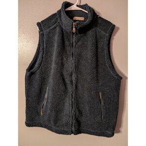 NWT Most Wanted Burber-Pile Fleece Vest L Green Sherpa Zip Front Vintage